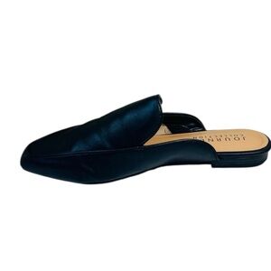 Journee Collection Akza Mule backless, slip-on shoe, Women's, Black/Tan Size 9.5